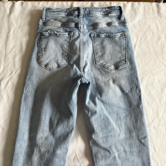Risen Jeans Straight Leg Distressed High Rise Light Wash Festival Womens 3/26 - Picture 5 of 13